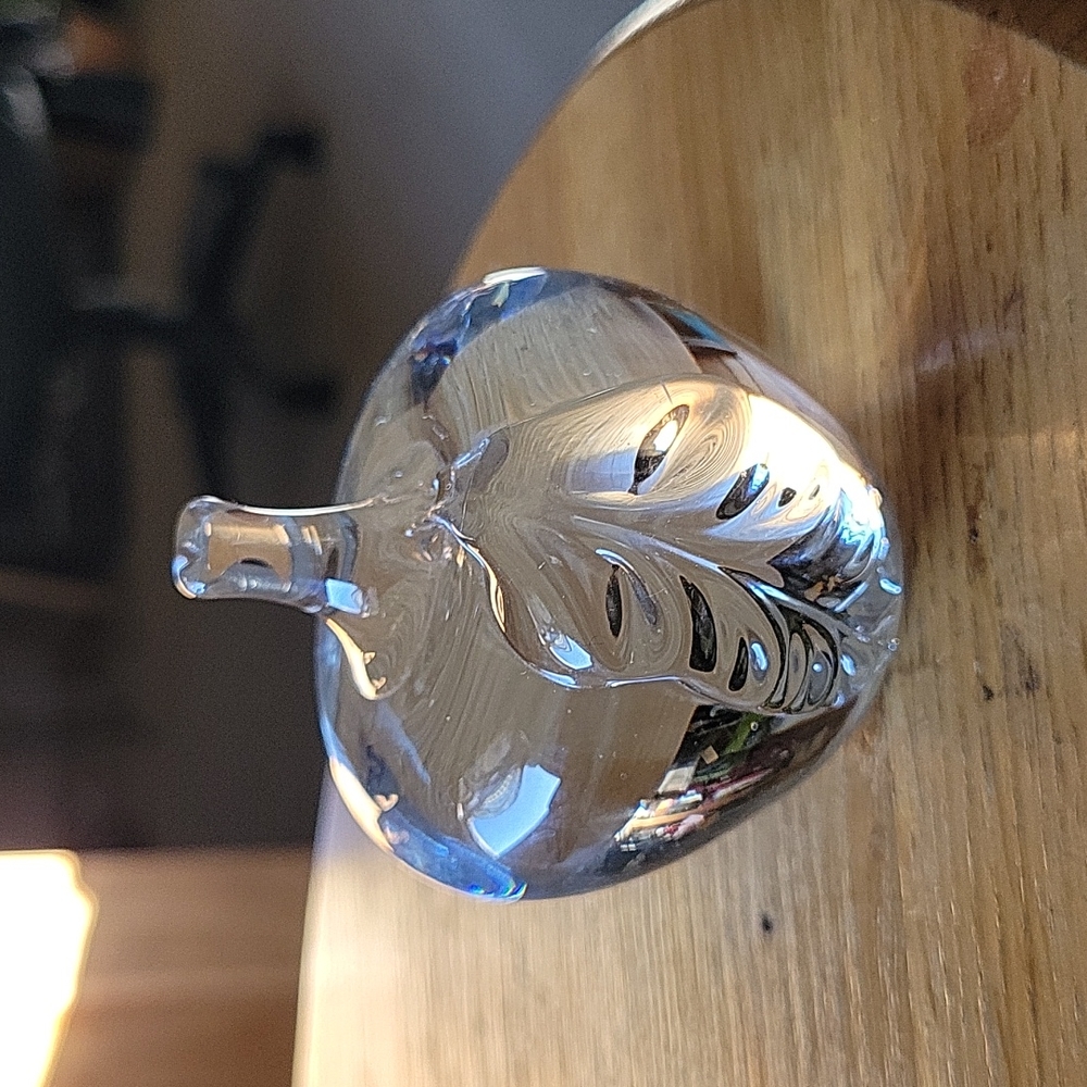 Apple glass paperweight
